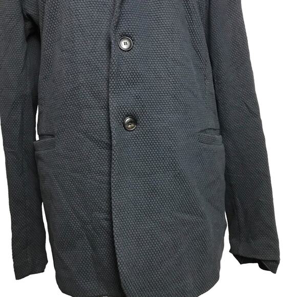 Emporio Armani Black Swiss Dot Textured Lightweight Swacket Sweater Blazer 56 - Picture 2 of 14